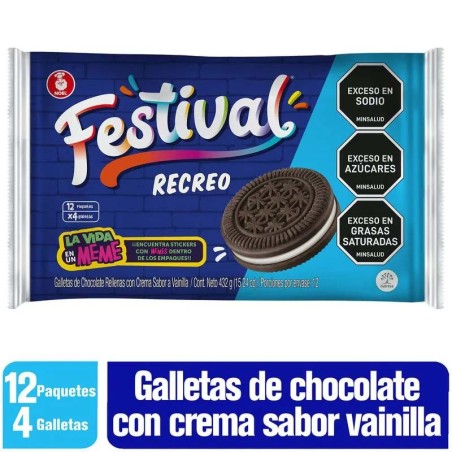 GALLETAS FESTIVAL RECREO PEQUEÑAS X 12UND
