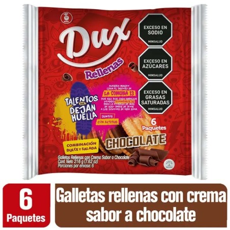 GALLETAS DUX CHOCOLATE X 6UND