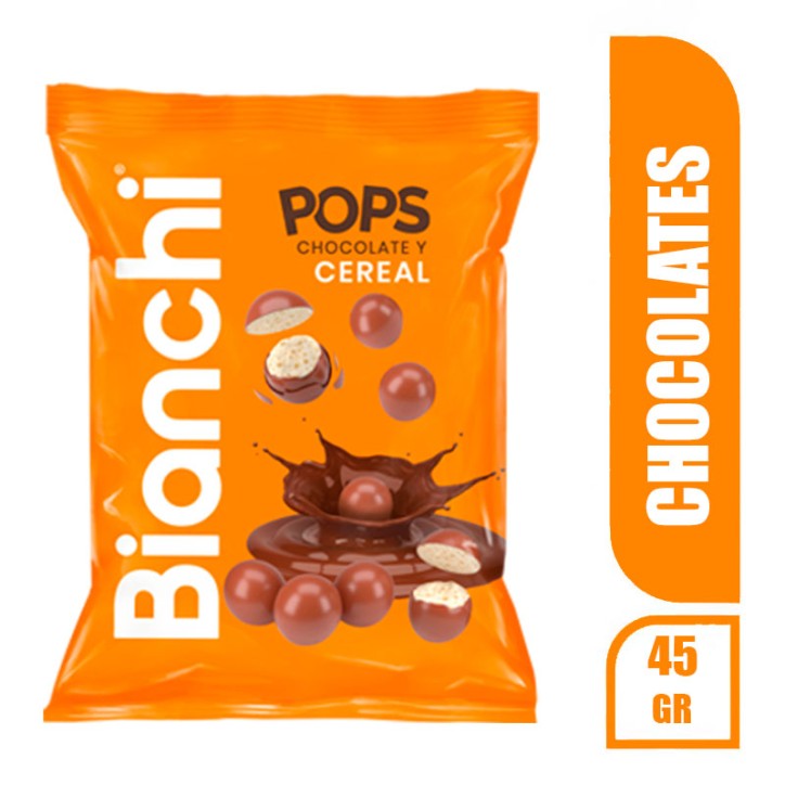 CHOCOLATES BIANCHI SNACKS POPS MANI X 45GR
