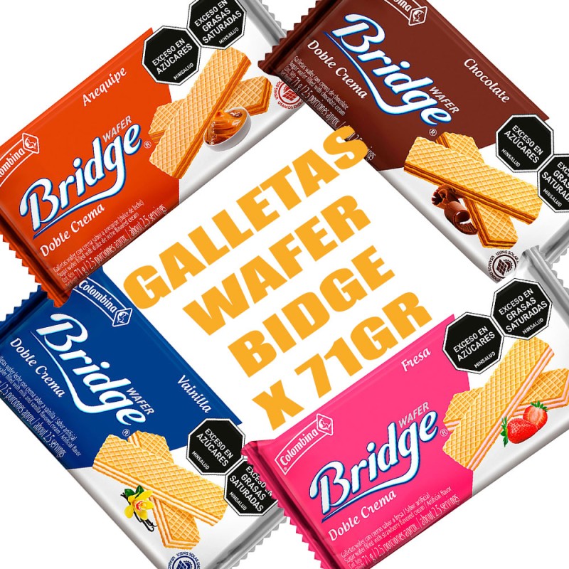 Galletas Wafer Bridge Taco X 71Gr | Distribuidora El Confite