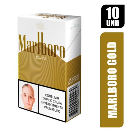 MARLBORO GOLD 2 CIGARRILLOS X 10PQT