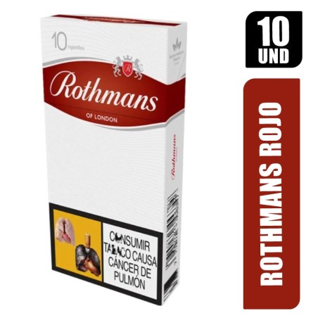 ROTHMANS ROJO 10 CIGARRILLOS X 10PQT