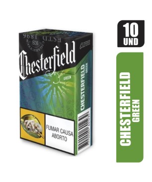 CHESTERFIELD GREEN 20 CIGARRILLOS X 10PQT