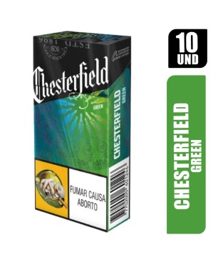 CHESTERFIELD GREEN 10 CIGARRILLOS X 10UND