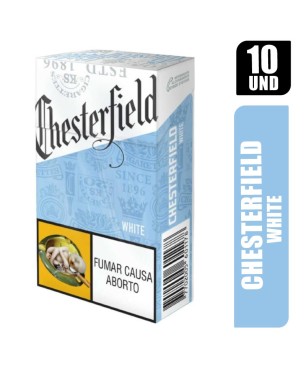 CHESTERFIELD WHITE 20 CIGARRILLOS X 10PQT