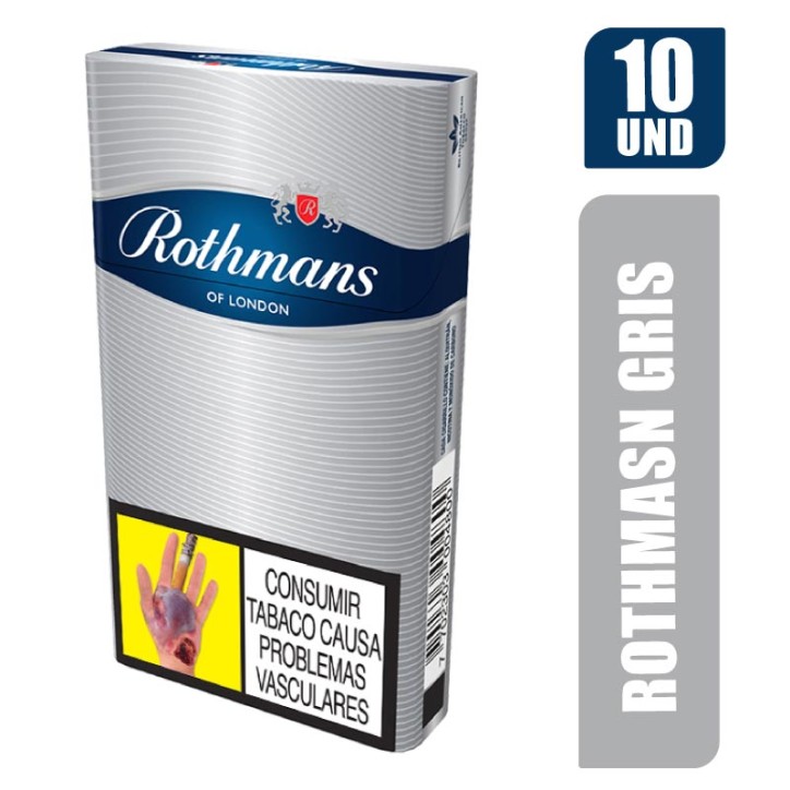 ROTHMANS GRIS 10 CIGARRILLOS X 10PQT