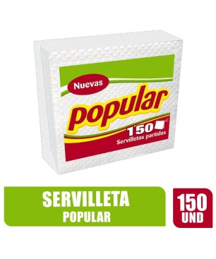 SERVILLETA POPULAR X 150UND