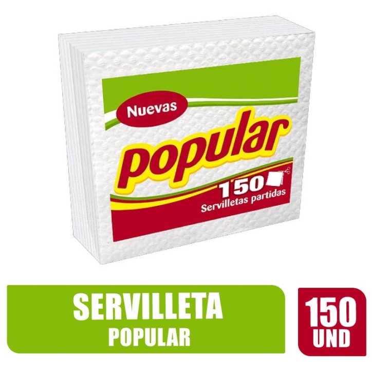 SERVILLETA POPULAR X 150UND