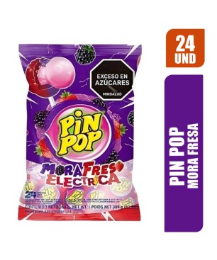 CHUPETAS PIN POP MORA FRESA X 24UND