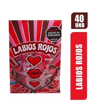 LABIOS ROJOS CHUPETA X 40UND