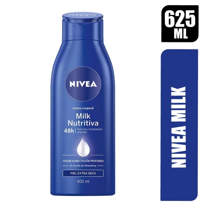 CREMA CORPORAL NIVEA MILK NUTRITIVA X 625ML