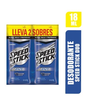 DESODORANTE SPEED STICK CREMA DUO X 18UND
