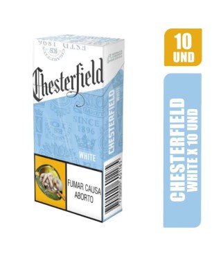 CHESTERFIELD WHITE 10 CIGARRILLOS X 10PQT