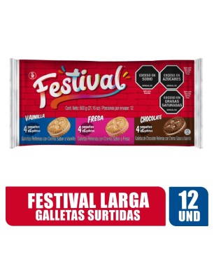 GALLETAS FESTIVAL LARGA SURTIDA X 12UND