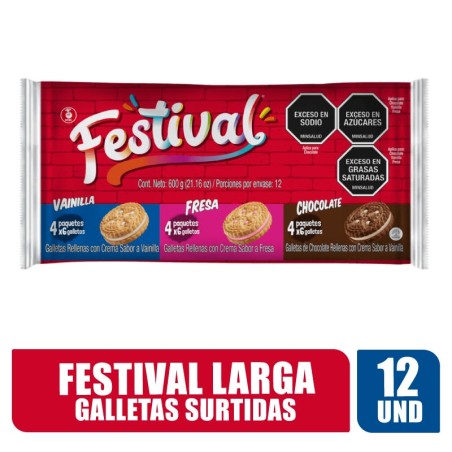 GALLETAS FESTIVAL LARGA SURTIDA X 12UND