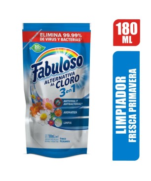 LIMPIADOR FABULOSO FRESCA PRIMAVERA X 180ML