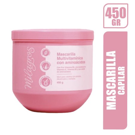 MASCARILLA CAPILAR MILAGROS MULTIVITAMINICA X 450GR