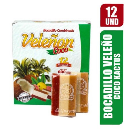 BOCADILLO VELEÑO COCO TRICOLOR KACTUS X 12UND