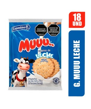 GALLETAS DE LECHE MUUU X 18UND