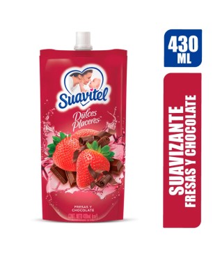 SUAVIZANTE SUAVITEL FRESAS Y CHOCOLATE X 430ML