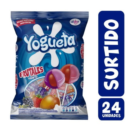 CHUPETAS YOGUETA FRUTALES SURTIDO X 24UND