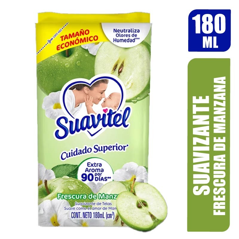 SUAVIZANTE SUAVITEL FRESCURA MANZANA X 180ML