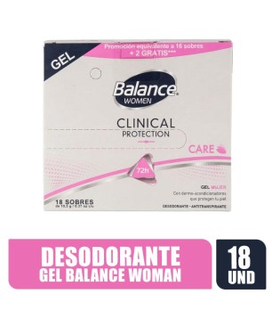 DESODORANTE BALANCE GEL WOMEN CLINICAL X 18UND