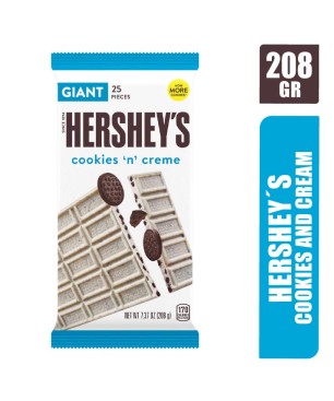 HERSHEYS GIANT COOKIES AND CREAM X 208GR