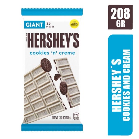 HERSHEYS GIANT COOKIES AND CREAM X 208GR