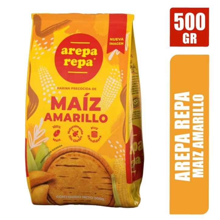 Harina Arepa Repa Maiz Amarillo X 500Gr | Distribuidora El Confite