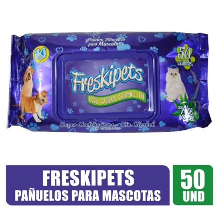 PAÑUELOS PARA MASCOTAS FRESKIPETS X 50UND