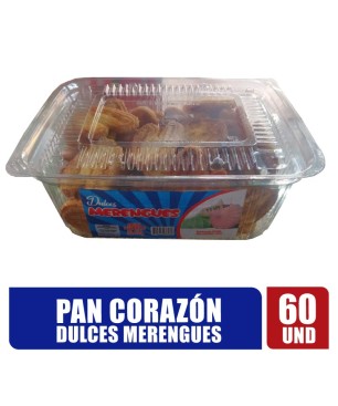 PAN CORAZON DULCES MERENGUES X 60UND