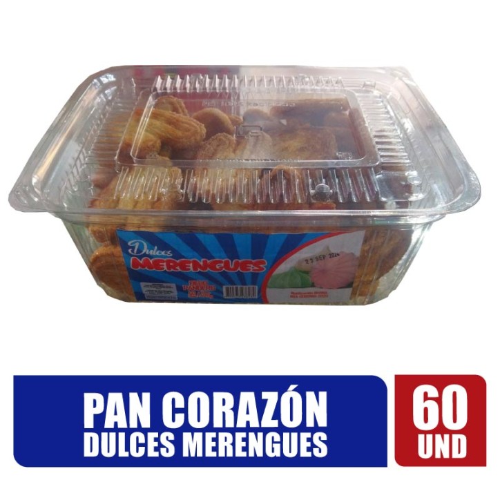 PAN CORAZON DULCES MERENGUES X 60UND