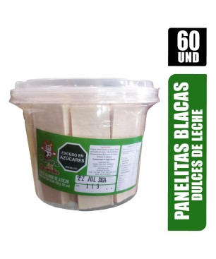 PANELITAS DE LECHE BLANCA X 60UND
