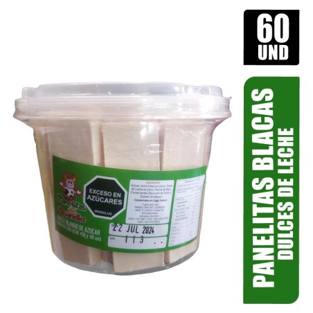 PANELITAS DE LECHE BLANCA X 60UND