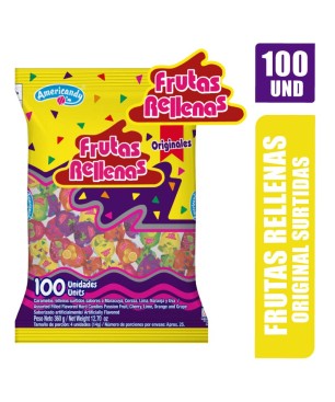 BANANAS RELLENA SABORES SURTIDOS X 100UND