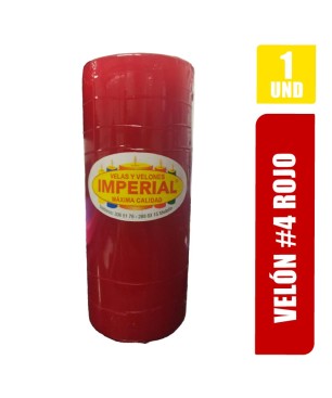 VELON N. 4 ROJO LARGO 12CM GRUESO 5CM
