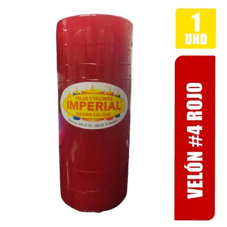 VELON N. 4 ROJO LARGO 12CM GRUESO 5CM