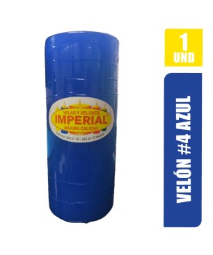 VELON N. 4 AZUL LARGO 12CM GRUESO 5CM