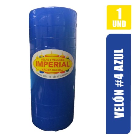 VELON N. 4 AZUL LARGO 12CM GRUESO 5CM