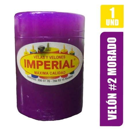 VELON N. 2 MORADO LARGO 7.5CM GRUESO 5CM