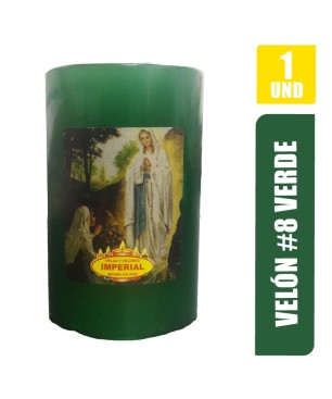 VELON N. 8 VERDE LARGO 9CM GRUESO 5.5CM