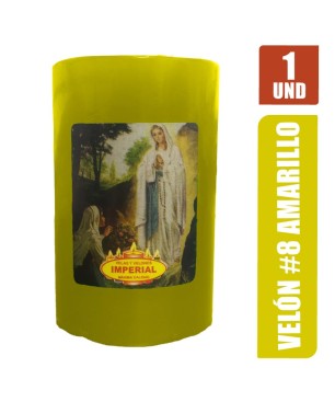 VELON N. 8 AMARILLO LARGO 9CM GRUESO 5.5CM