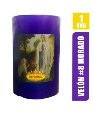 VELON N. 8 MORADO LARGO 9CM GRUESO 5.5CM
