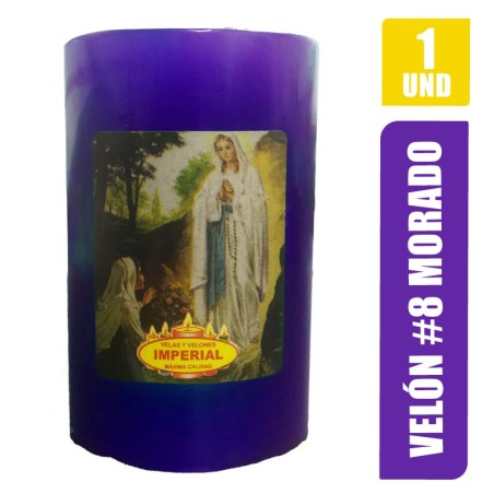 VELON N. 8 MORADO LARGO 9CM GRUESO 5.5CM