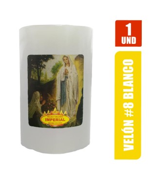 VELON N. 8 BLANCO LARGO 9CM GRUESO 5.5CM
