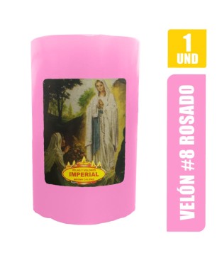 VELON N. 8 ROSADO LARGO 9CM GRUESO 5.5CM