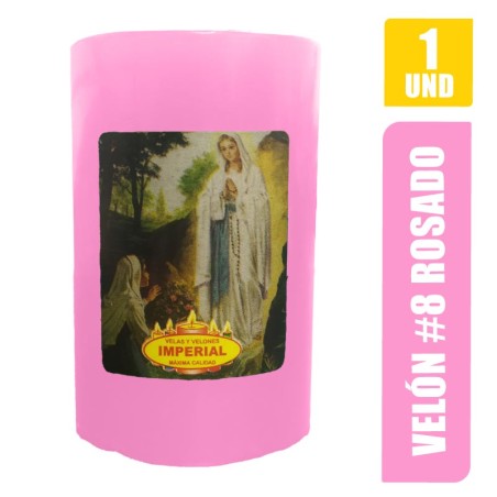 VELON N. 8 ROSADO LARGO 9CM GRUESO 5.5CM