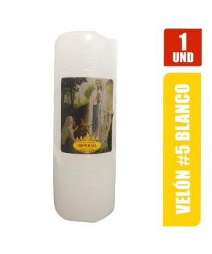 VELON N. 5 LARGO BLANCO 13CM GRUESO 5CM