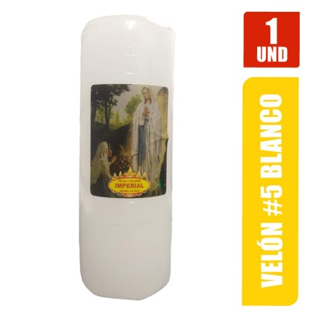 VELON N. 5 LARGO BLANCO 13CM GRUESO 5CM